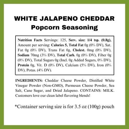 White Cheddar Jalapeno Popcorn Seasoning